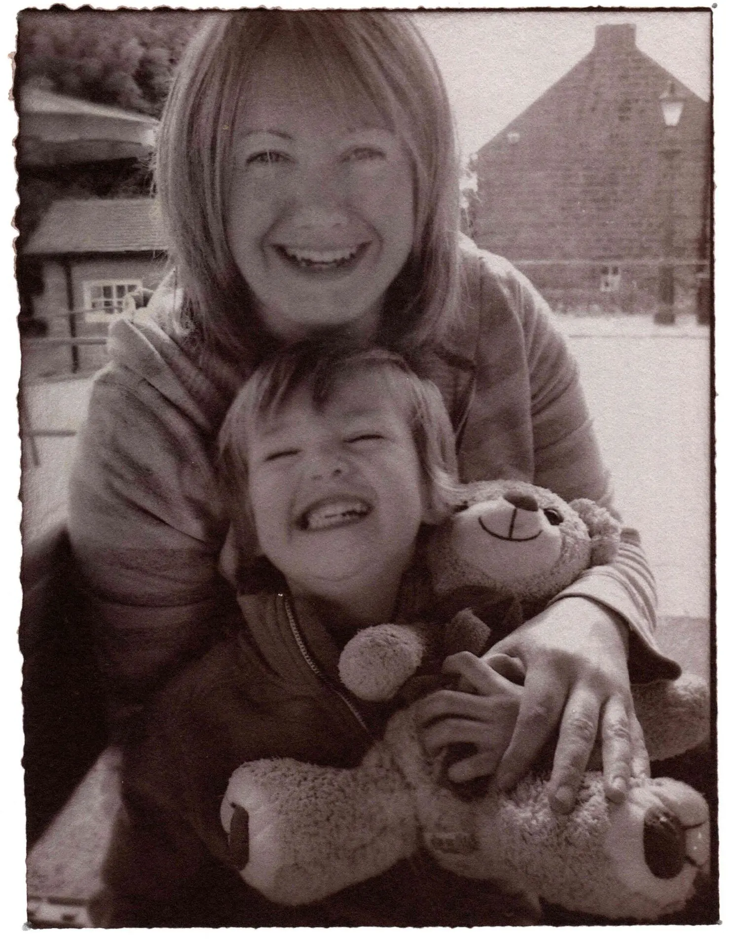 Épreuve de sel tonifié à l'or de la mère et de l'enfant Épreuve de sel tonifié à l'or de la mère et de l'enfant